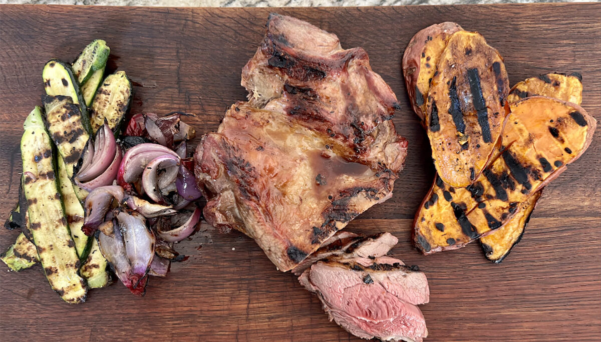 Sunday roast on the gas barbecue